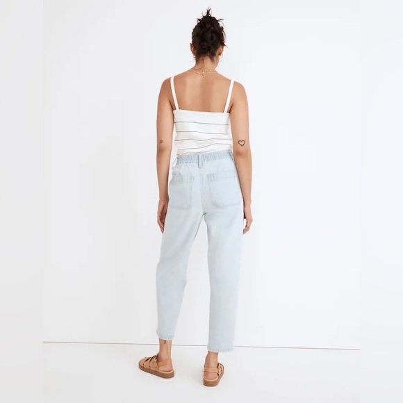 Madewell Size S Pull-On Balloon Jeans in Brittany Wash TENCEL Denim Edition Blue - Picture 3 of 16